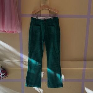Mini Rodini Green Corduroy Kids Pants